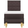 vidaXL Cama tipo Box Spring Marr&oacute;n oscuro 100 x 200 cm tela