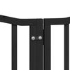 vidaXL Puerta para perros plegable 6 paneles madera &aacute;lamo negra 300 cm