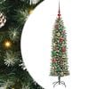 vidaXL &Aacute;rbol Navide&ntilde;o Artificial Delgado Verde y blanco 120 cm
