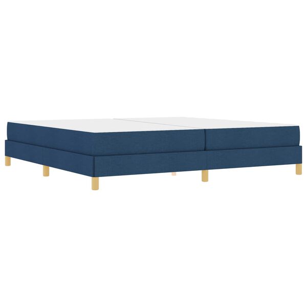 vidaXL Cama tipo Box Spring con colch&oacute;n Azul 200 x 200 cm tela