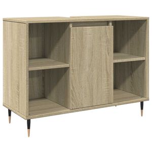 vidaXL Mueble de ba&ntilde;o madera de ingenier&iacute;a roble Sonoma 80x33x60 cm