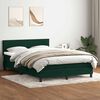 vidaXL Cama box spring con colch&oacute;n terciopelo verde oscuro 140x210 cm