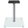 vidaXL Soportes de altavoces 2 uds vidrio templado plateado 1 pilar