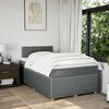vidaXL Cama box spring con colchón tela gris oscuro 120x190 cm