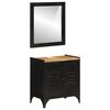 vidaXL Conjunto de muebles de ba&ntilde;o 2 pzas madera maciza mango y hierro