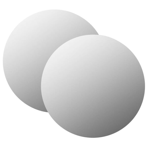 vidaXL Espejos de pared redondos 2 unidades vidrio 60 cm