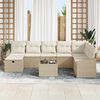 vidaXL Conjunto de sofá de jardín 9 pcs Beige 55 x 62 x 69 cm