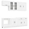 vidaXL Unidad de cocina KALMAR 8 pcs Blanco Madera de ingenier&iacute;a