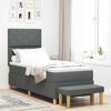 vidaXL Cama tipo Box Spring con colch&oacute;n Gris oscuro 80 x 200 cm tela