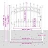 vidaXL Puerta de Cerca con Punta de Lanza Gris 103 x 75 cm Acero