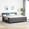 vidaXL Cama tipo Box Spring Gris claro y blanco. 203 x 200 x 88 cm