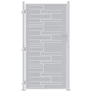 vidaXL Puerta de jard&iacute;n 85 x 174 cm Acero inoxidable Con cerradura