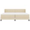 vidaXL Cama tipo Box Spring con colch&oacute;n Crema 200 x 200 cm tela