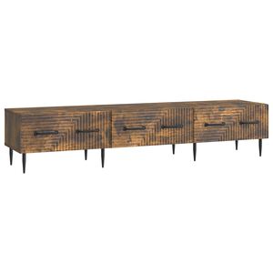 vidaXL Mueble de TV con caj&oacute;n Roble Ahumado 147 x 34,5 x 30 cm