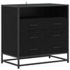 vidaXL Cajonera 3-Caj&oacute;n Roble negro 70 x 41 x 70 cm