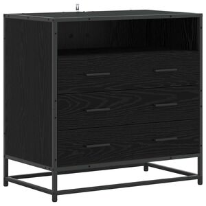 vidaXL Cajonera 3-Caj&oacute;n Roble negro 70 x 41 x 70 cm