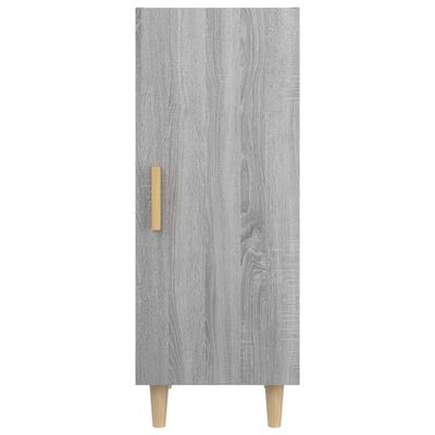 vidaXL Aparador de madera contrachapada gris Sonoma 34,5x34x90 cm