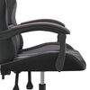 vidaXL Silla gaming giratoria cuero sint&eacute;tico negro y gris