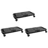 vidaXL Plataformas con ruedas 3 unidades polipropileno negro 200 kg