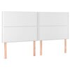 vidaXL Cabecero de cama blanco 160x5x118/128 cm piel sintética