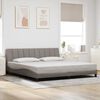 vidaXL Estructura de cama sin colch&oacute;n Hanko tela gris taupe 200x200 cm