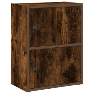 vidaXL Estanter&iacute;a de madera de ingenier&iacute;a roble ahumado 40x24x52 cm