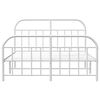 vidaXL Estructura cama sin colchón con estribo metal blanco 150x200 cm
