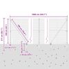 vidaXL Valla con Poste Gris 1,6 x 10 m Acero y PVC