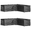 vidaXL Fundas muebles jard&iacute;n forma de L 2 uds 16 ojales 285x285x70 cm