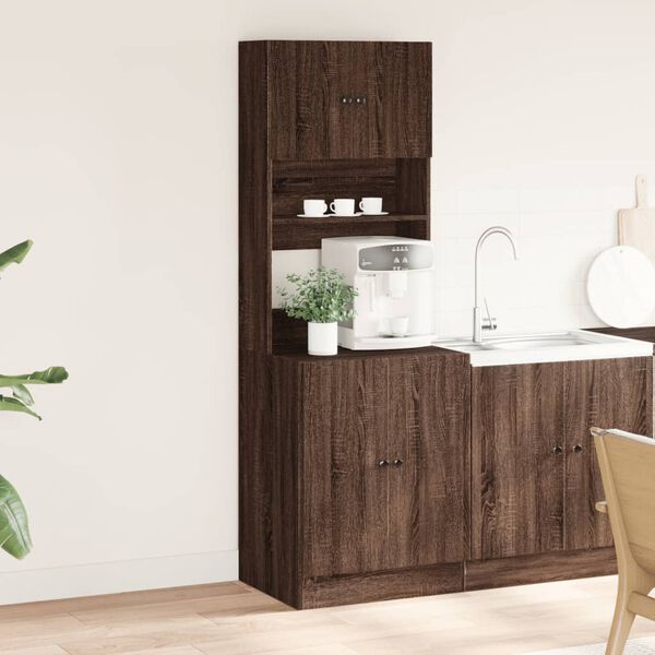 vidaXL Mueble de cocina madera ingeniería marrón roble 60x50x180 cm