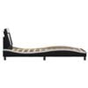 vidaXL Estructura de cama Viana sin colch&oacute;n cuero sint&eacute;tico negro y blanco 80x200 cm
