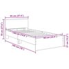 vidaXL Estructura de cama con cabecera Madera Vieja 90 x 190 cm