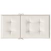 vidaXL Cojines silla respaldo bajo 2 ud tela crema melange 100x50x4 cm