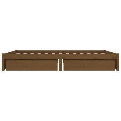 vidaXL Estructura de cama con cajones marrón miel 180x200 cm