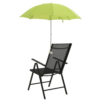 vidaXL Sombrillas para silla de camping 2 unidades verde 105 cm