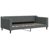 vidaXL Sofá cama nido con cajones tela gris oscuro 90x190 cm