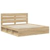 vidaXL Estructura de cama Sonoma 200 x 200 cm Madera de pino macizo
