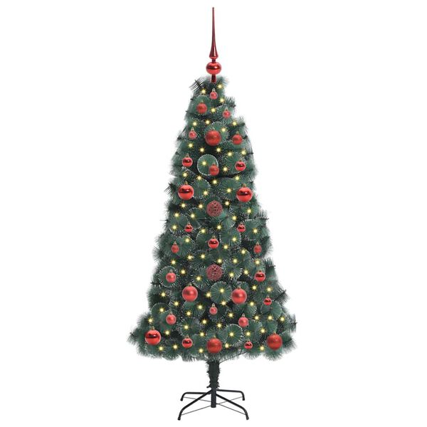 vidaXL &Aacute;rbol de Navidad Artificial Pre-iluminado con Juego de Bolas
