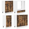 vidaXL Juegos de muebles de cocina con caj&oacute;n Lyon 8 pcs Roble ahumado