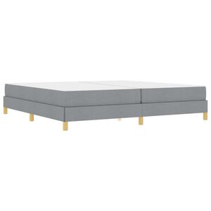 vidaXL Cama tipo Box Spring con colch&oacute;n Gris Claro 200 x 200 cm tela