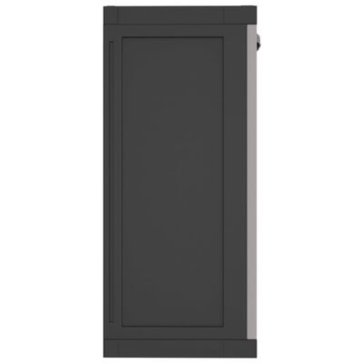 VidaXL Armario de almacenaje exterior PP gris y negro 65x37x85 cm