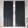 vidaXL Cortinas opacas 2 pcs Gris oscuro 140 x 245 cm Terciopelo
