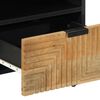 vidaXL Mesilla de noche marr&oacute;n 40x33x46 cm madera maciza mango