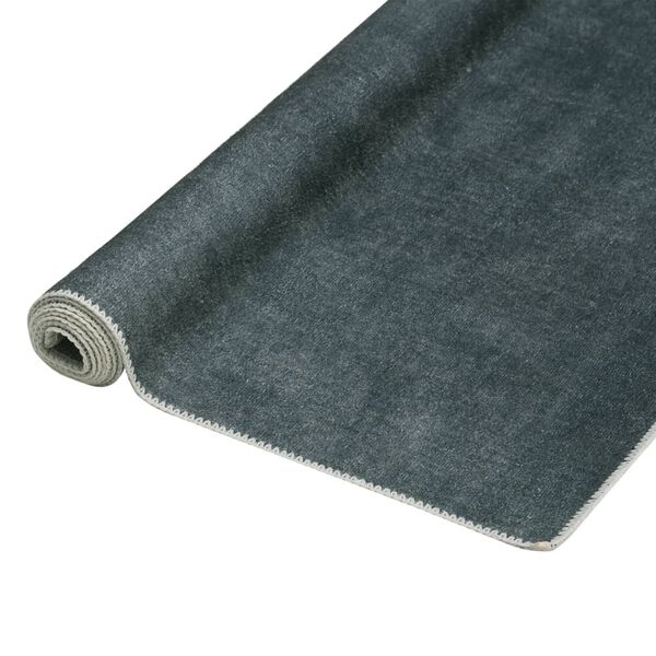 vidaXL Alfombra lavable plegable poli&eacute;ster gris 160x230 cm