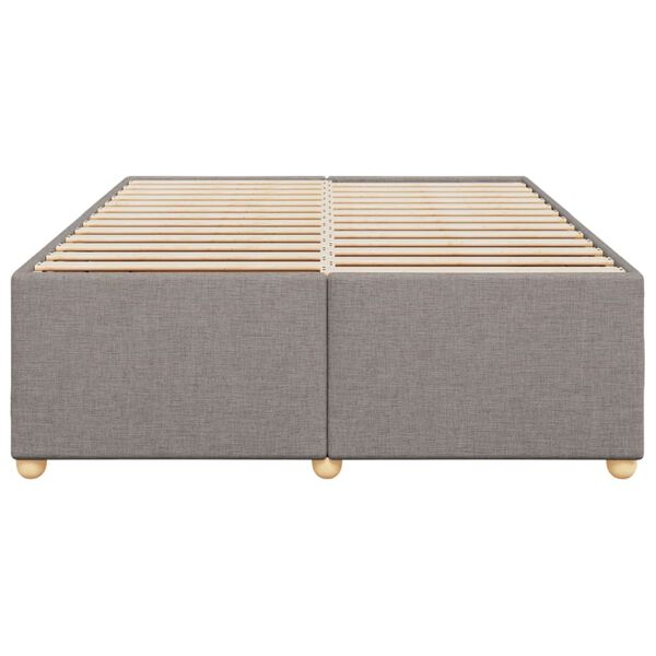 vidaXL Cama sin colch&oacute;n tela gris taupe 140x200 cm