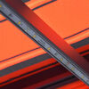 vidaXL Toldo retr&aacute;ctil manual con LED naranja y marr&oacute;n 350x250 cm