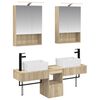 vidaXL Juego de Muebles de Ba&ntilde;o 5 pcs Roble Sonoma 50 x 14,5 x 70 cm