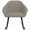 vidaXL Silla mecedora de tela gris claro