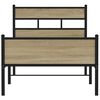 vidaXL Estructura de cama sin colch&oacute;n madera roble Sonoma 90x190 cm
