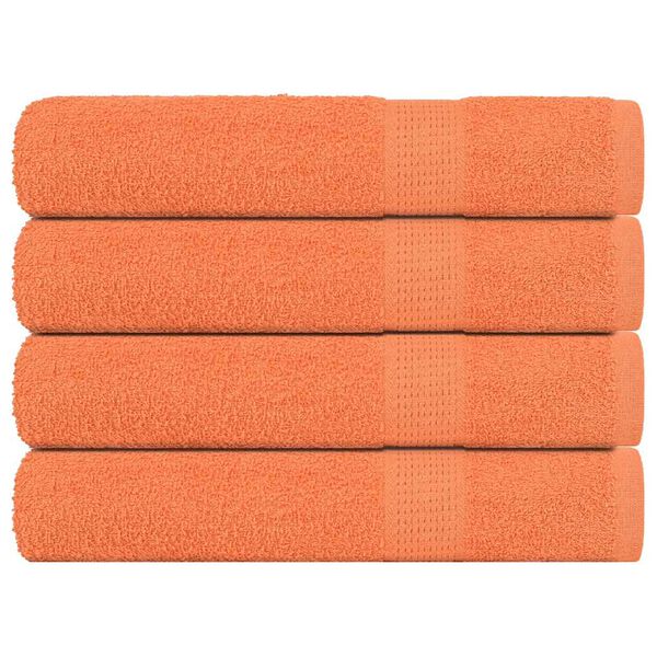 vidaXL Toallas de sauna FROGN 4 uds naranja 80x200 cm 360 g/m&sup2;